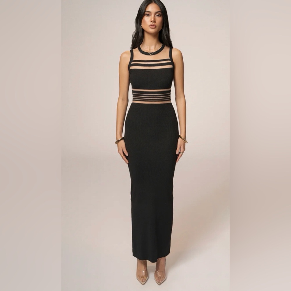 JLUXLABEL Black Strapless Maxi Dress BNWT